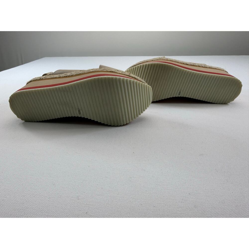 Enzo Angiolini Espadrille Platform Wedge Sandals Off White Size 6 Resort Beach - Picture 7 of 9